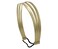 Mia Metallic Triple Strap Leather Headband Fashionable Hair Accessory Gold Metallic for Women and Girls 1pc