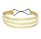 Mia Metallic Triple Strap Leather Headband Fashionable Hair Accessory Gold Metallic for Women and Girls 1pc