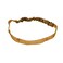 Mia Metallic Triple Strap Leather Headband Fashionable Hair Accessory Gold Metallic for Women and Girls 1pc