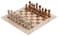 Radicaln Marble Chess Set 15 Inches Fossil Coral and Dark Brown Handmade Board Game Chess Sets for Adults  Travel Chess Game Set for 2 Player  1 Chess Board  32 Chess Pieces