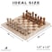 Radicaln Marble Chess Set 15 Inches Fossil Coral and Dark Brown Handmade Board Game Chess Sets for Adults  Travel Chess Game Set for 2 Player  1 Chess Board  32 Chess Pieces