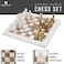 Radicaln Marble Chess Set with Storage Box 15 Inches White and Green Onyx Handmade Board Game 2 Player Classic Chess Sets for Adults 1 Chess Board  32 Chess Pieces  Chess Game