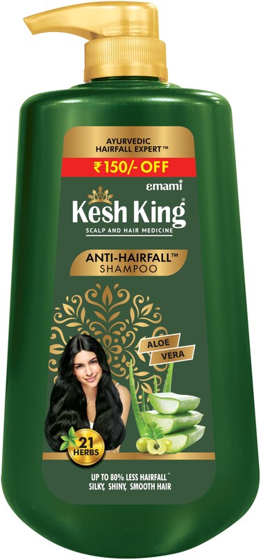KESH KING Anti Hairfall Shampoo  with 21 Ayurvedic Herbs  Aloe Vera  Provides Healthy Nourished Scalp  for Shiny  Smooth Hairs  3381 Fl Oz1000ml