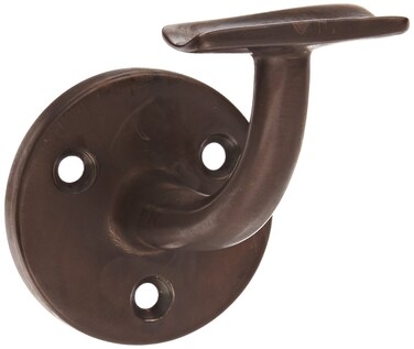 Rockwood 70210B Bronze Hand Rail Bracket with Fasteners for Wood Rail 21316 Diameter Base 312 Projection Satin Oxidized Oil Rubbed Finish