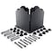 Ozco Building Products 56605 Laredo Sunset 10X10 Post Base 1 per Pack  Black