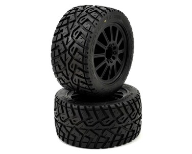 J Concepts 30563030 GLocs PreMounted on Black Wheels for Stampede 4x4 F  R2WD FrontScalpel Yellow Compound