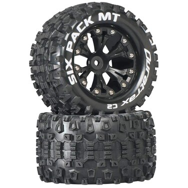 Duratrax SixPack MT 28 2 Wheel Drive Mounted Rear C2 Tires Black 2 DTXC3520