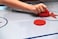 Brybelly Air Hockey Pucks  Paddles  Sombrero Style for Gaming Tabletop for Kids  Adults  Small  2 Pucks  2 Paddles