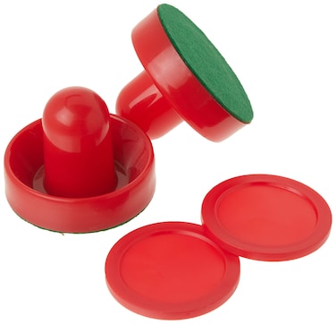 Brybelly Air Hockey Pucks  Paddles  Sombrero Style for Gaming Tabletop for Kids  Adults  Small  2 Pucks  2 Paddles