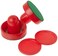 Brybelly Air Hockey Pucks  Paddles  Sombrero Style for Gaming Tabletop for Kids  Adults  Small  2 Pucks  2 Paddles