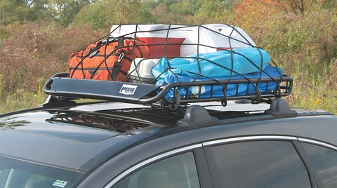 REESE Explore 1391300 Rooftop Cargo Basket 44 x 35 Inches 125 lbs Capacity Fits Most Vehicles with Cross Bars