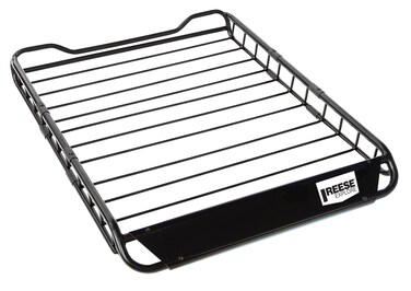 REESE Explore 1391300 Rooftop Cargo Basket 44 x 35 Inches 125 lbs Capacity Fits Most Vehicles with Cross Bars