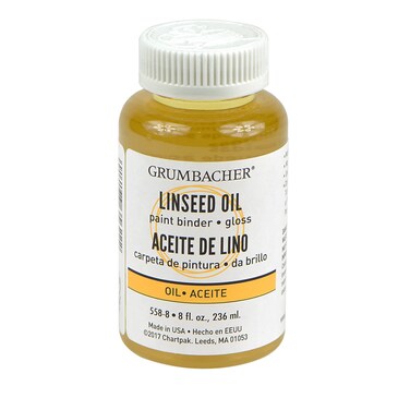 Grumbacher Linseed Medium for Oil Paintings 8 Ounce Bottle 8 Fl Oz Pack of 1 Yellow
