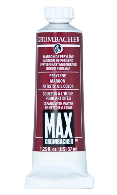 GRUMBACHER 37ml Max Water Miscible Oil Paint Perylene Maroon