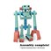 PIPEROID Muscle Joe  Japanese 3D Paper Puzzle DIY Robot kit for Kids and Origami Kit for Adults
