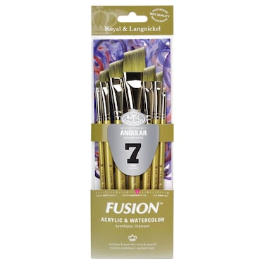 Royal and Langnickel Fusion Angular Brush Set Pack of 7