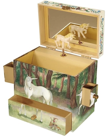Enchantmints Unicorn Horse Musical Jewelry Box Spins to The Unicorn Treasure Storage