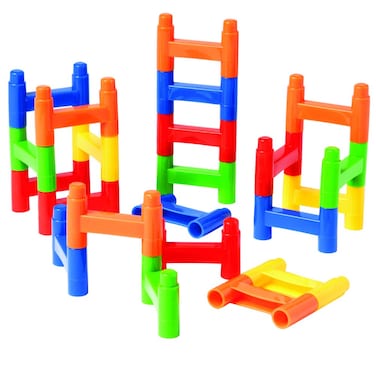 Constructive Playthings JTM33 3 L x 2 W Connecting Ladder Links Activity 60 pc Set for Ages 18 Months and Up