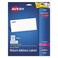 Avery 5195 Easy Peel Return Address Labels Laser 23 x 134 White 1500PK