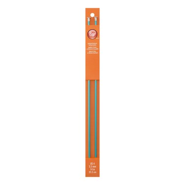 Boye 3216328004M Aluminum Straight Knitting Needles Set US Size 4 14 L 2pcs