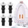 Toilet Seat Screws Toilet Seat Hinges Bolt Expanding Rubber Top Nuts Screw Fixings Fix WC Blind Hole Fittings Black4PCS
