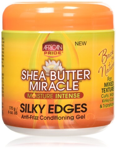 African Pride Shea Butter Miracle Silky Edge Conditioning Gel 6 Ounce