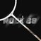 Hundred Rock 88 Carbon Fibre Strung Badminton Racket with Full Racket Cover Pearl WhiteBlue  for Intermediate Players  78 Grams  Maximum String Tension  32lbs