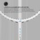 Hundred Rock 88 Carbon Fibre Strung Badminton Racket with Full Racket Cover Pearl WhiteBlue  for Intermediate Players  78 Grams  Maximum String Tension  32lbs