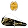 Hundred Viper 900 Carbon Fibre Strung Badminton Racket with Full Racket Cover BlackGrey  for Intermediate Players  79 Grams  Maximum String Tension  32lbs