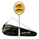 HUNDRED Powertek 1000 PRO Graphite Strung Badminton Racket with Full Racket Cover BlackOrange  for Intermediate Players  95 Grams  Maximum String Tension  26lbs