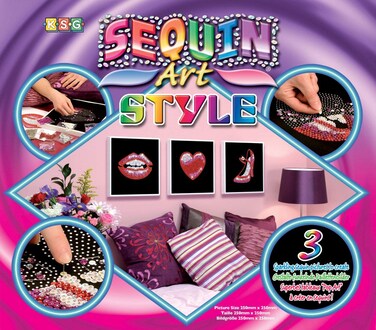 Sequin Art Style Pop Art Sparkling Arts and Crafts Picture Kit Creative Crafts