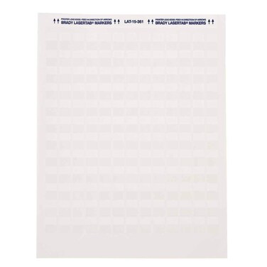 Brady LAT173611 1 Width x 1 Height B361B SelfLaminating Polyester Matte Finish WhiteTranslucent Laser Printable Label Pack of 1000