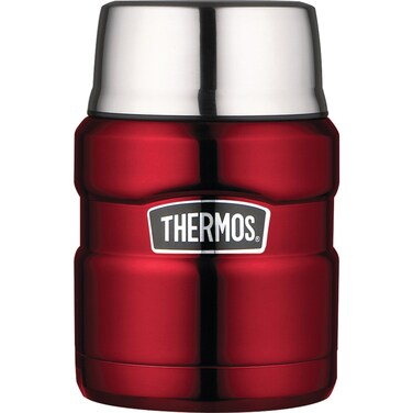 Thermos Stainless King 16 Ounce Food Jar with Folding Spoon Cranberry