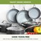 GreenPan Valencia Pro Hard Anodized 11 Piece Cookware Pots and Pans Set Ceramic Nonstick PFASFree PFOAFree Coating Induction Durable Frying Pans Saucepans Lids Dishwasher  Oven Safe Gray