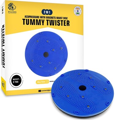 PRO365 Waist Disc Acupressure With Magnets Reflexology Slimming Abdominal 2 in 1 tummy twister Ab Exerciser  Blue