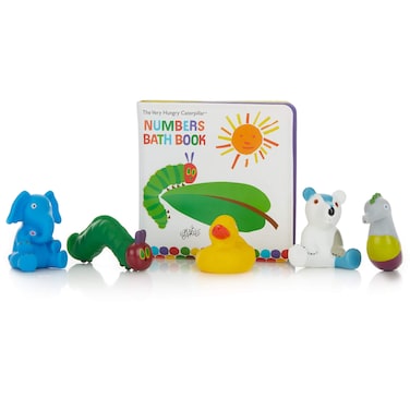 World of Eric Carle The Very Hungry Caterpillar Numbers Bath Book and Squirty Toys Set