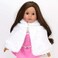 Sophias Fancy Special Occasion Winter Faux Fur Capelet  Matching Purse Accessory for 18 Dolls White