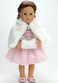 Sophias Fancy Special Occasion Winter Faux Fur Capelet  Matching Purse Accessory for 18 Dolls White