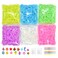 VICOVI 3700 Colorful Rubber Bands Glow in The Dark Set Included 3600 Premium Quality Loom Bands in 6 Colors  100 SClips  15 Lovely Charms  6 Crochet Hooks No Loom Board Included