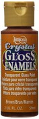 DecoArt Americana Crystal Gloss Enamel Paint 2Ounce Brown