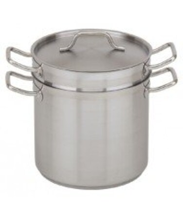 Royal Industries Double Boiler with Lid 12 qt 102 x 93 HT Stainless Steel Commercial Grade  NSF Certified