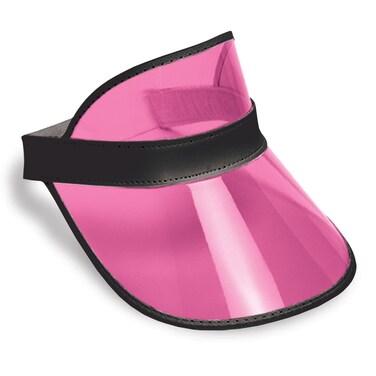Clear Cerise Plastic Dealers Visor