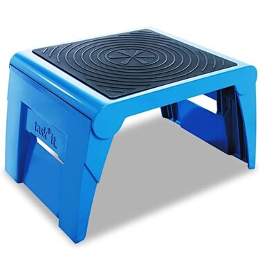 Cramer Folding Step Stool 1Step 250 lb Capacity 14w x 1125d x 975h Blue