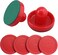 GLD Products Air Hockey Game Table Accessory Set 2 PushersGoalies and 4 Pucks Red