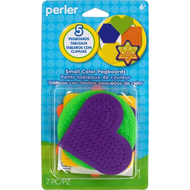 Perler Beads Small Fun Shaped Pegboards5 Count  Packaging May Vary