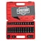 SUNEX TOOLS 3330 38 Inch Drive Master Impact Socket Set 12Point 29Piece Metric 8mm22mm StandardDeep CrMo Steel Heavy Duty Storage Case Includes Universal Joint