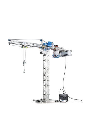 Eitech Exclusive Series Deluxe Motorized Crane Construction Kit Intro to Engineering and STEM Learning Steel