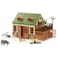 Terra by Battat  15 Pcs Animal Hospital Pretend  Play Set  Openable Rooftop for Farm or Safari Animal Figurines  Wooden Vet Clinic Toy for Kids and Toddler Ages 3