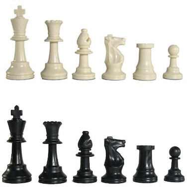 ChessCentral Standard Tournament Chess Set Chess Pieces Black Board and Blue Tote