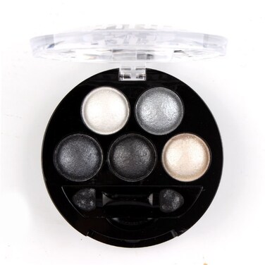 Mallofusa 5 Colors Eye Shadow Powder Metallic Shimmer Eyeshadow Palette Galaxy Silver 47oz